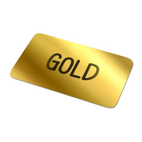 Vinyl Sticker Rechteck 40x20mm Gold | ohne Werbeanbringung | Nicht verfügbar | Nicht verfügbar | Nicht verfügbar
