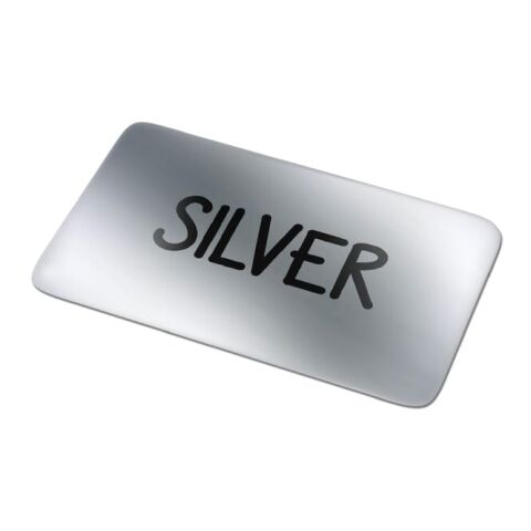 Vinyl Sticker Rechteck 50x20mm Silber | 1-farbiger Digitaler Aufkleber | Seite 1 | 50 mm x 20 mm | Nicht verfügbar