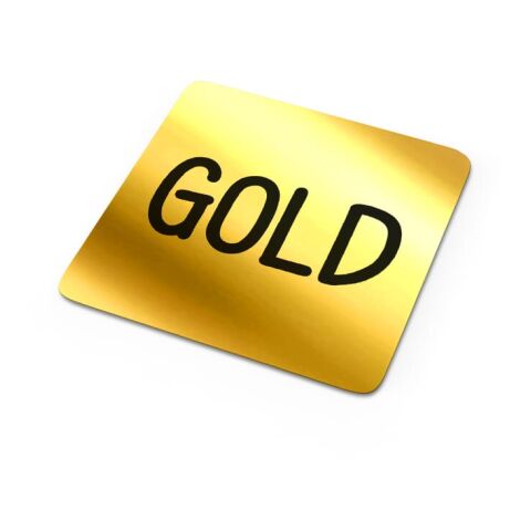 Vinyl Sticker Quadrat 30x30mm Gold | 1-farbiger Digitaler Aufkleber | Seite 1 | 30 mm x 30 mm | Nicht verfügbar