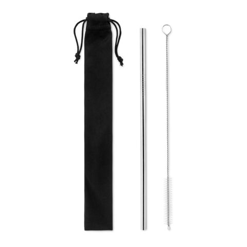 Edelstahl Trinkhalme-Set mit Reinigungsbürste