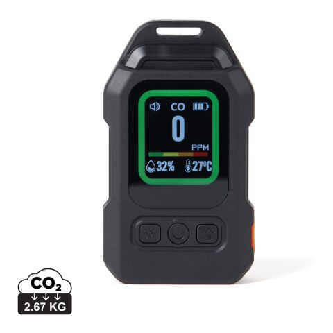 Nordic Drift Everest tragbarer CO-Detektor mit LED &amp; Alarm schwarz