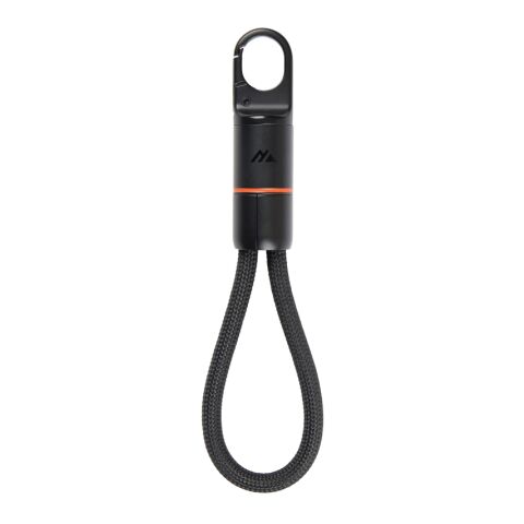 Nordic Drift Everest USB-C 60W-Schnellladekabel m. Karabiner schwarz