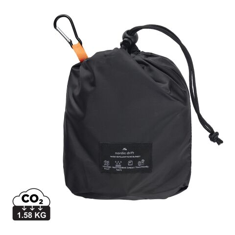Nordic Drift wasserabweisende GRS Picknickdecke schwarz
