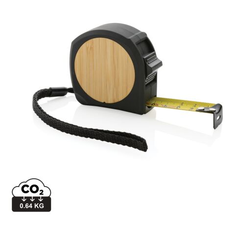 5m/19mm Maßband aus RCS recycelt. Kunststoff & Bambus