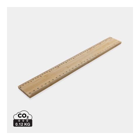 Timberson extra dickes 30cm doppelseitiges Bambuslineal braun | ohne Werbeanbringung | Nicht verfügbar | Nicht verfügbar