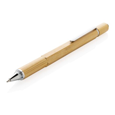 5-in-1 Bambus Tool-Stift braun | ohne Werbeanbringung | Nicht verfügbar | Nicht verfügbar