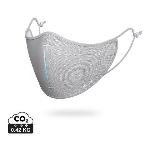Werbeartikel XD DESIGN Masken-Set – grau-blau  – mit Logo bedruckt
