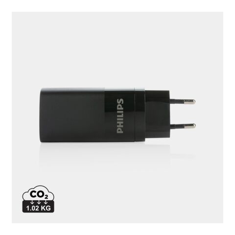 Philips 65W Ultra-Schnell-PD 3-Port-USB-Wandladegerät schwarz | ohne Werbeanbringung | Nicht verfügbar | Nicht verfügbar