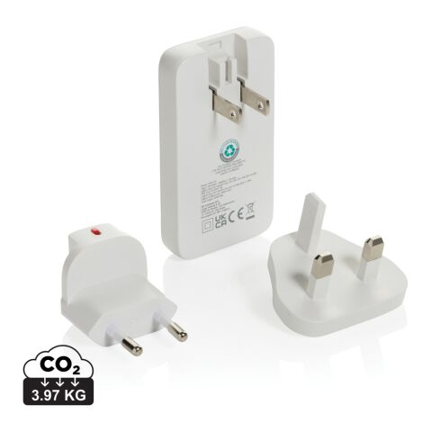 Fluxo flaches RCS 65W GaN-Ladegerät mit Stecker-Adaptern weiß