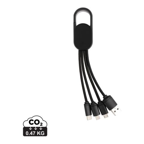 4-in-1 Kabel mit Karabiner-Clip