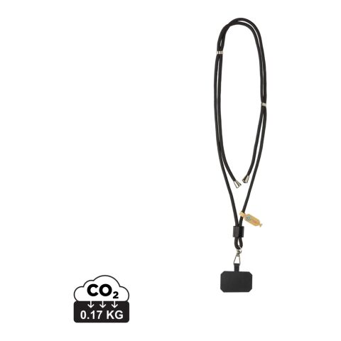 CarryLoop verstellbares Handyband aus RCS rec. PET schwarz | ohne Werbeanbringung | Nicht verfügbar | Nicht verfügbar