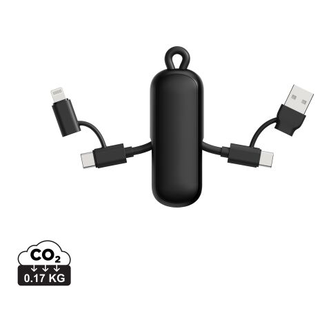 Urban Vitamin Dublin 100W 4-in-1-Kabel am Schlüsselanhänger schwarz