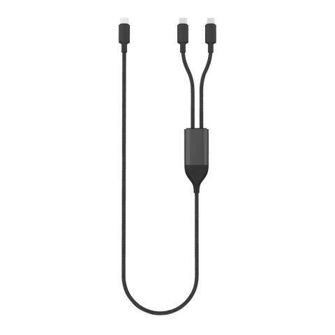 Terra 100W RCS-Kabel mit zwei USB-C-Ausgängen schwarz-grau