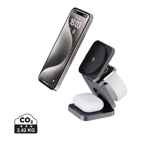 Terra faltbares 3-in-1 15W Charger aus RCS rec. Aluminium