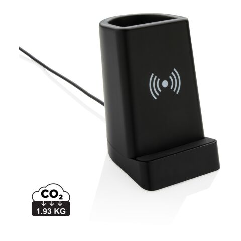 Light Up Logo 5W Wireless Charging Stiftehalter schwarz | ohne Werbeanbringung | Nicht verfügbar | Nicht verfügbar | Nicht verfügbar