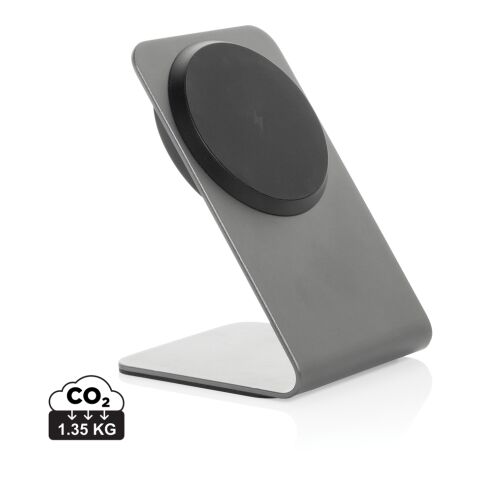 Terra Aluminium 15W magnetischer Wireless-Charger grau | ohne Werbeanbringung | Nicht verfügbar | Nicht verfügbar