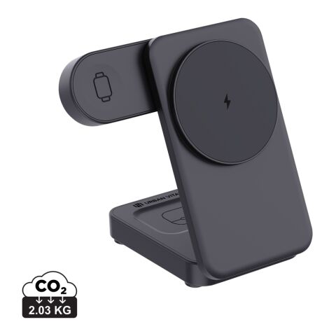 Urban Vitamin Arcadia 15W 3in1 Magnet-Charger aus RCS rABS schwarz | ohne Werbeanbringung | Nicht verfügbar | Nicht verfügbar