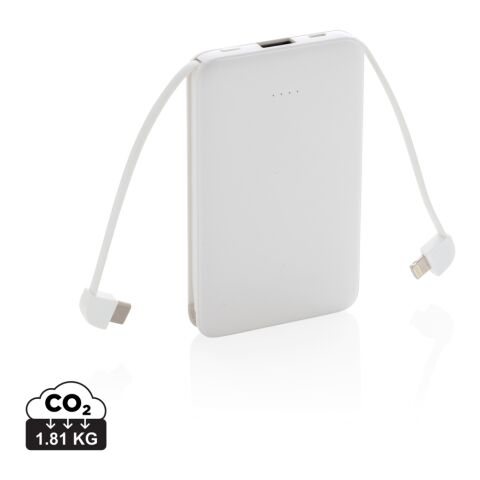 5.000 mAh Powerbank mit integriertem Kabel