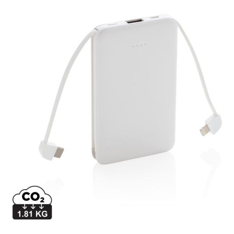 5.000 mAh Powerbank mit integriertem Kabel