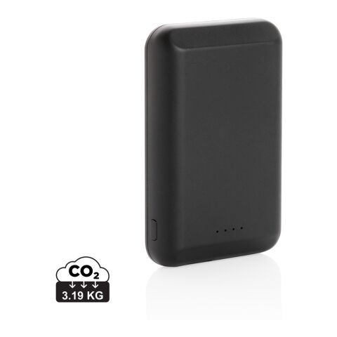 Magnetische 5.000 mAh Wireless Powerbank schwarz | ohne Werbeanbringung | Nicht verfügbar | Nicht verfügbar