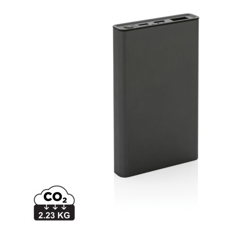 Terra 5.000 mAhPowerbank aus RCS recyceltem Aluminium grau | ohne Werbeanbringung | Nicht verfügbar | Nicht verfügbar