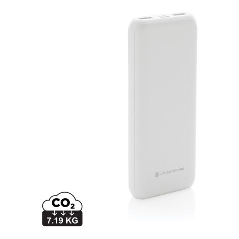 Premium-Werbeartikel Urban Vitamin Pasadena 20.000mAh 18W PD Powerbank – weiß – mit Logo bedruckt 20.000 mAh Schnellladen für das Mitarbeiter-