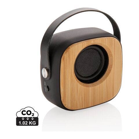 Bambus 3W Wireless Fashion Speaker schwarz | ohne Werbeanbringung | Nicht verfügbar | Nicht verfügbar