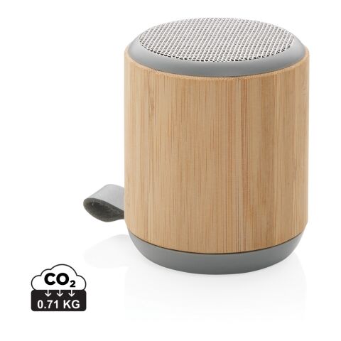 Bambus und Stoff 3W Wireless Speaker braun | ohne Werbeanbringung | Nicht verfügbar | Nicht verfügbar