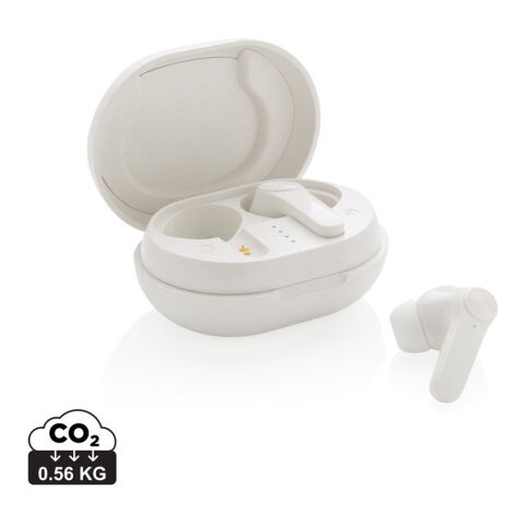 TWS Ohrhörer aus RCS Standard recyceltem Kunststoff weiß | ohne Werbeanbringung | Nicht verfügbar | Nicht verfügbar
