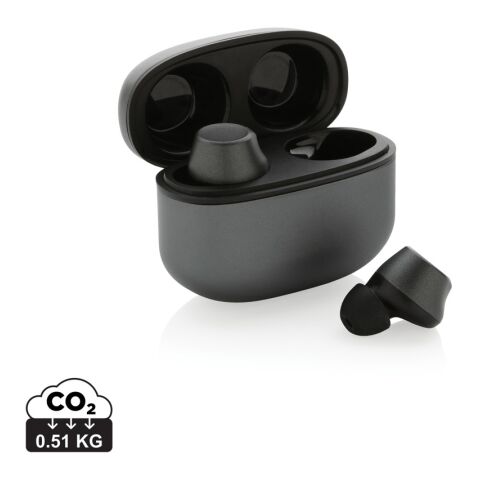 Terra Wireless-Ohrhörer aus RCS recyceltem Aluminium grau | ohne Werbeanbringung | Nicht verfügbar | Nicht verfügbar