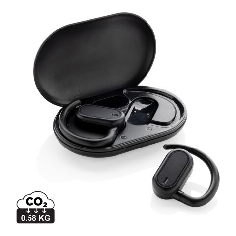 Fitsound TWS-Ohrhörer aus RCS recyceltem Kunststoff schwarz | ohne Werbeanbringung | Nicht verfügbar | Nicht verfügbar