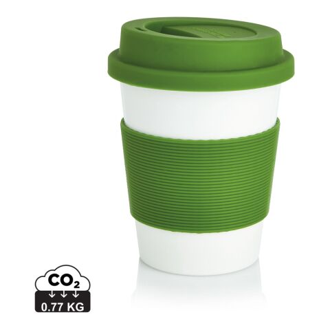 ECO PLA Kaffeebecher grün-weiß | ohne Werbeanbringung | Nicht verfügbar | Nicht verfügbar