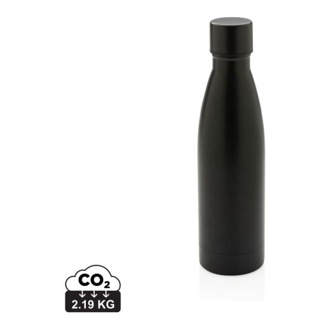 Kundengeschenk RCS Vakuum-Flasche – schwarz – mit Gravur 500ml nachhaltig doppelwandig vakuumisoliert für das Mitarbeiter-Onboarding