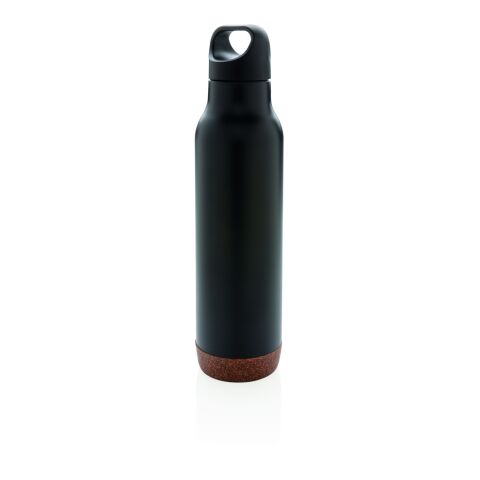 Auslaufsichere Vakuum-Flasche mit Kork schwarz | ohne Werbeanbringung | Nicht verfügbar | Nicht verfügbar | Nicht verfügbar
