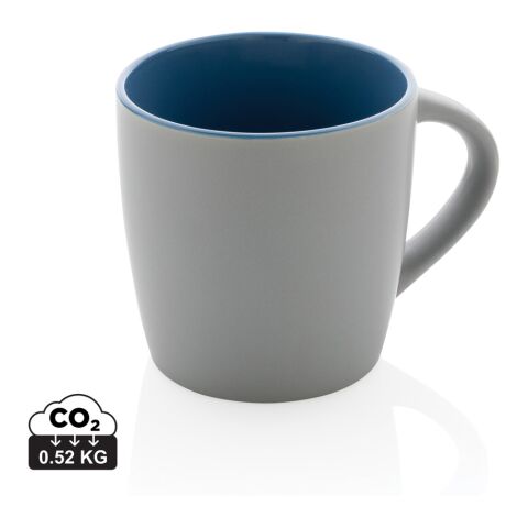 Keramiktasse innen coloriert, 300ml blau-grau | ohne Werbeanbringung | Nicht verfügbar | Nicht verfügbar