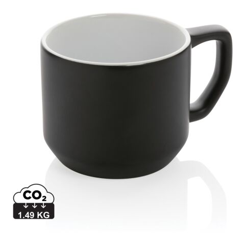 Moderne Keramiktasse schwarz-weiß | ohne Werbeanbringung | Nicht verfügbar | Nicht verfügbar