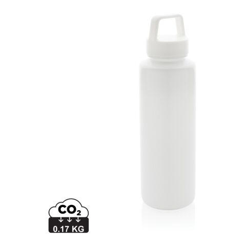 Wasserflasche mit Henkel aus RCS Recyclet PPb weiß | ohne Werbeanbringung | Nicht verfügbar | Nicht verfügbar