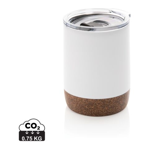 Vakuum-Tasse mit Kork-Details weiß | ohne Werbeanbringung | Nicht verfügbar | Nicht verfügbar | Nicht verfügbar