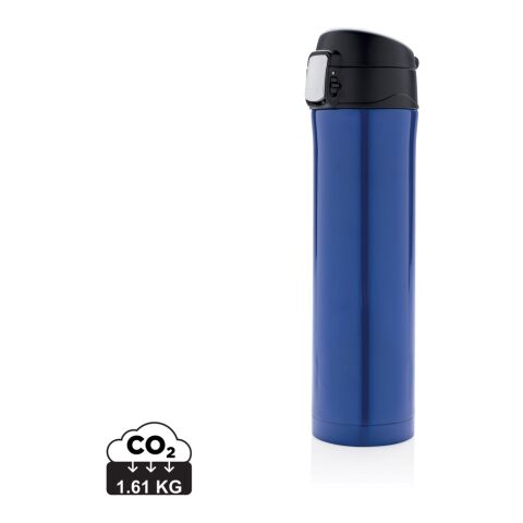 Easy Lock Vakuum-Flasche aus RCS recyceltem Stahl blau | ohne Werbeanbringung | Nicht verfügbar | Nicht verfügbar