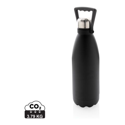 Große Vakuumflasche aus RCS recyceltem Stahl 1,5L schwarz | ohne Werbeanbringung | Nicht verfügbar | Nicht verfügbar