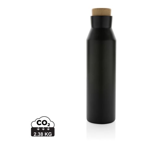 Gaia Vakuumflasche aus RCS recyceltem Stainless-Steel schwarz | ohne Werbeanbringung | Nicht verfügbar | Nicht verfügbar
