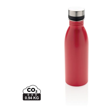 Werbeartikel Deluxe Trinkflasche Edelstahl – rot – bedruckbar 500 ml nachhaltig auslaufsicher für das Sommerfest