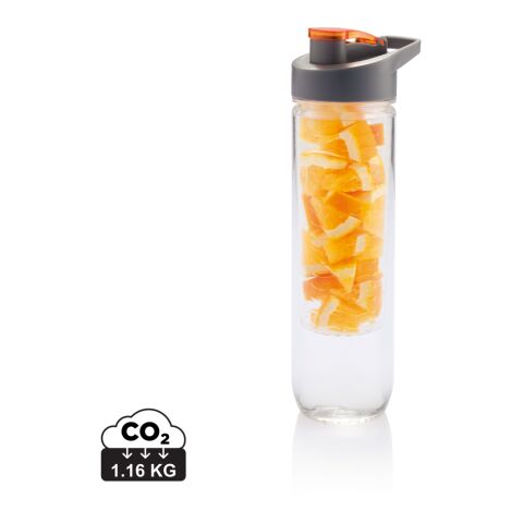 Wasserflasche mit Aromafach 0,8 Liter orange | ohne Werbeanbringung | Nicht verfügbar | Nicht verfügbar