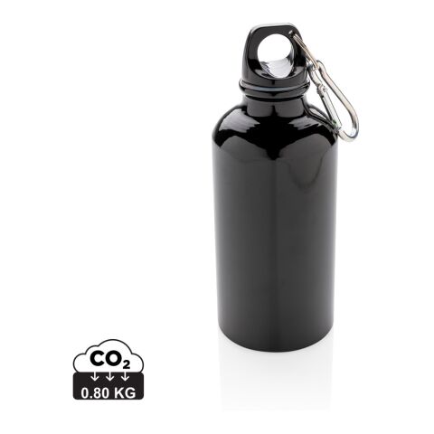 Aluminium Sportflasche mit Karabiner schwarz | ohne Werbeanbringung | Nicht verfügbar | Nicht verfügbar