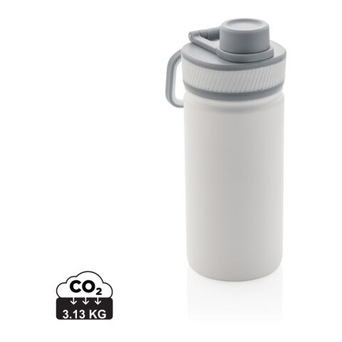 Sport Vakuum-Flasche aus Stainless Steel 550ml weiß-grau | ohne Werbeanbringung | Nicht verfügbar | Nicht verfügbar