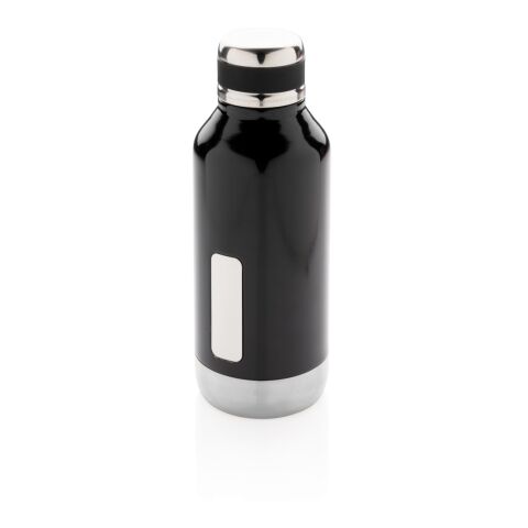 Auslaufsichere Vakuumflasche mit Logoplatte schwarz | ohne Werbeanbringung | Nicht verfügbar | Nicht verfügbar | Nicht verfügbar