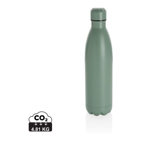 Werbeartikel Edelstahl Vakuum Trinkflasche 750 ml isoliert BPA-frei becherhaltergeeignet nur Handwäsche – grün – mit Logo bedruckt