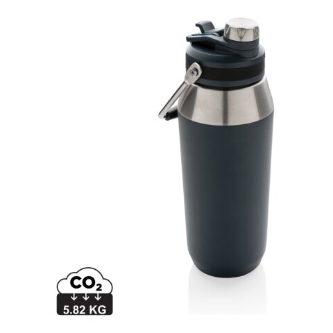 1L Vakuum StainlessSteel Flasche mit Dual-Deckel-Funktion marineblau | ohne Werbeanbringung | Nicht verfügbar | Nicht verfügbar