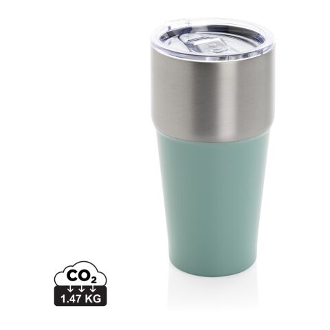 Werbeartikel Fluid 500 ml Coffee-to-go Thermobecher aus RCS Recycling-Edelstahl vakuumisoliert Design-Tumbler – grün – mit Logo bedruckt