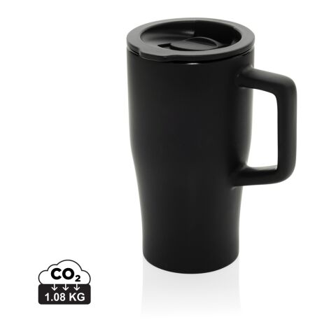 Werbeartikel Keramik Luxe Quencher 490 ml – schwarz – mit Logo bedruckt